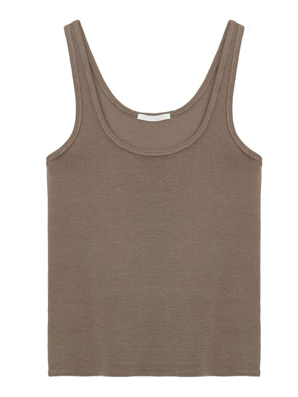 Zara Taupe Ribbed Scoop Neck Tank
